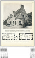 Architecture Ancien Plan D'une Villa à MORLAIX  ( Architecte Heuzé Père Fils De Lafforest Le Janne à Morlaix    ) - Arquitectura