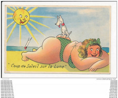 Carte Humoristique  ( Type Jean De Preissac  )  Coup De Soleil Sur La Lune  ( Obèsité ) ( Recto Verso ) - Preissac