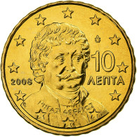 Grèce, 10 Euro Cent, 2008, Athènes, Laiton, FDC, KM:211 - Greece