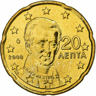 Grèce, 20 Euro Cent, 2008, Athènes, Laiton, FDC, KM:212 - Greece