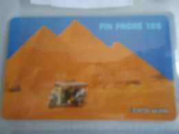 THAILAND USED CARDS PIN 108 WORLD HERITAGES  EGYPT PYRAMIDES - Paysages