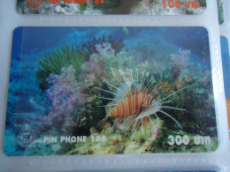 THAILAND USED CARDS PIN 108 FISH FISHES -300 - Peces
