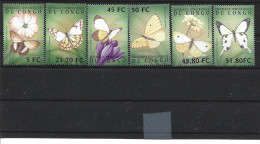 2001 CONGO KINSHASA 1522 JR-JW ** Papillons, Fleurs - Mint/hinged