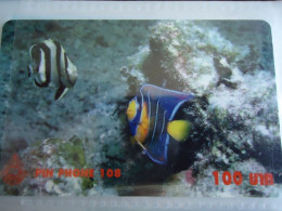 THAILAND   CARDS PIN 108  FISH FISHES  MARINE LIFE - Vissen