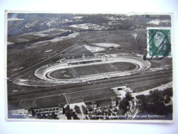 Berlin 1932 - Grunewald, Stadion Und Sportforum - Fliegeraufnahme, Flamme LUFTPOST Befördert Briefe Zeitungen Pakete - Grunewald