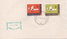 Yugoslavia 1961, Children's Week, First Day Cancel Zagreb - Cartas & Documentos