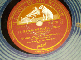 DISQUE 78 TOURS   VALSE  DU FILM C EST TOUJOUR PARIS MARCEL AZZOLA 1951 - 78 Rpm - Schellackplatten