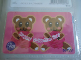THAILAND USED  CARDS PIN 108  HAPPY VALENTINE DAY - Ontwikkeling
