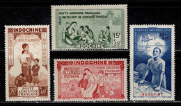 Indochine  - 1942 - Protection De L' Enfance / Quinzaine Impériale -  PA 20 à 23  - Neufs ** - MNH - Luchtpost