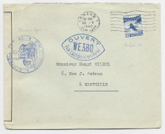 SUISSE HELVETIA 30C PERFIN PERFORE C.L. LETTRE COVER MEC GENEVE 22.V.1940 TO FRANCE CENSURE OUVERT WE 380 - Perfins