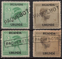 Timbres - Ruanda Urundi - COB 79/80 ) Annulation Paquebot Et Encadré Paquebots - Nuovi