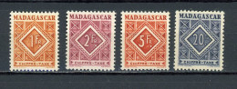 MADAGASCAR (RF) : T. TAXE - Yvert N° 34+35+38+40** - Timbres-taxe
