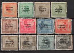 Timbre - Ruanda Urundi - 1924 - COB 50/61* - Cote 45 - Neufs