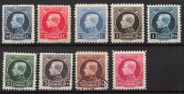 Timbre - Belgique - 1922 - COB 211/19* Sauf 218 Obl. - Cote 40 - 1921-1925 Montenez Pequeño