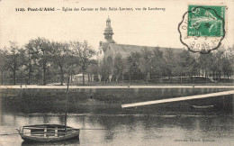 FRANCE - Pont L'Abbé - Eglise Des Carmes Et Bois Saint Laurent, Vus De Lambourg - Barque - Carte Postale Ancienne - Pont L'Abbe
