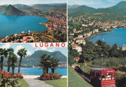 10544/FG/23 - LUGANO (SVIZZERA) - Vedutine Con Funicolare - Luganersee