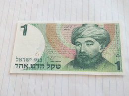 Israel-1 SHEQEL MAIMONIDES RAMBAM-(1986-1988)(496)(NO SIGNATURE)-(3904003476)-U.N.C-bank Note - Israel