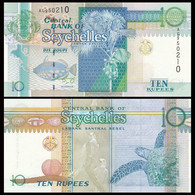 Seychelles 10 Rupees, ND(2010), P-36b, UNC - Turtle  , Fish - Seychelles