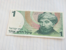 Israel-1 SHEQEL MAIMONIDES RAMBAM-(1986-1988)(501)(NO SIGNATURE)-(3904000515)-U.N.C-bank Note - Israel