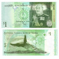 2012 Tonga 1 Paanga P37  Banknote UNC "King Siaosi Tupou " - Tonga