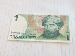 Israel-1 SHEQEL MAIMONIDES RAMBAM-(1986-1988)(504)(NO SIGNATURE)-(3904000551)-U.N.C-bank Note - Israel