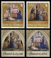 [Q] Åland-Vaticano / Åland-Vatican 2013: 2 Serie Natale / Chistmas Joint Issue, 2 Stamp Sets ** - Gezamelijke Uitgaven