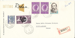 Belgium Registered Cover Sent To Switzerland Brussel 11-1-1966 Topic Stamps - Brieven En Documenten