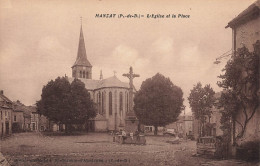 Manzat * L'église Et La Place Du Village - Manzat