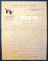 ● L.A.S 1951 Jean HERBERT - Directeur Du Théâtre Des Deux ânes " Le Plus Gai De Paris " Lettre Autographe - Acteurs & Comédiens