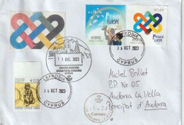 EUROPA 2023 CYPRUS,  Letter From Nicosia Sent To Andorra With Arrival Postmark Andorra - Briefe U. Dokumente