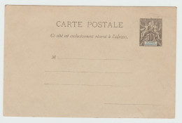 Entier Carte Postale 10 Cts Noir Sur Vert . Neuve . - Lettres & Documents