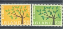 ISLAND -  1962, EUROPA STAMPS COMPLETE SET OF 2,  UMM (**). - Unused Stamps