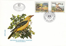 FDC YUGOSLAVIA 2620-2621,birds - FDC