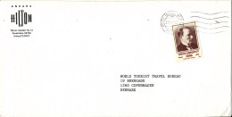 Turkey Cover Sent To Denmark 23-9-1993 Single Franked - Cartas & Documentos