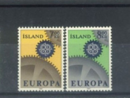 ISLAND -  1967, EUROPA STAMPS COMPLETE SET OF 2,  UMM (**). - Nuevos