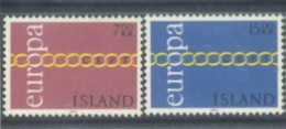 ISLAND -  1971, EUROPA STAMPS COMPLETE SET OF 2,  UMM (**). - Ongebruikt