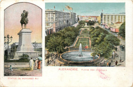 Alexandria Statue Mohamed Ali Place Des Consuls 1900s (holed) - Alexandrie