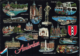 PAYS BAS - Amsterdam - Multivues - Colorisé - Carte Postale - Amsterdam