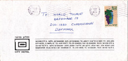 Israel Cover Sent To Denmark 20-2-1994 Single Franked - Covers & Documents