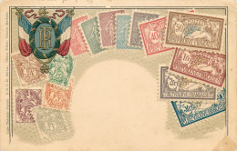 CARTE Représentation Timbres De Françe - Timbres (représentations)