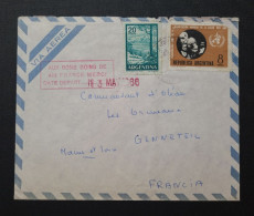 Argentine Timbres Numéros 606C Et 731 Sur Lettre Pour La France. - Storia Postale