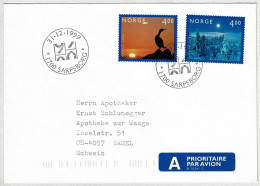 Norwegen / Norge 31.12.1999, Brief Ersttag Jahrtausendwende Sarpsborg - Basel - Briefe U. Dokumente