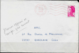 Flamme Sécap O= De 13 Marseille Le Merlan 17-10 1989 Lignes Ondulées ROUGE Au Lieu De Noire - Storia Postale