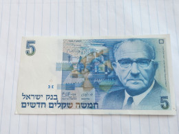 Israel-5 NEW SHEQEL-LEVI ESHKOL-(1985)(511)(mendelbaum/Shapira)-(6473986794)-STAIN-XXF-bank Note - Israel