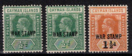 ILES CAIMANS       1913-20   N° 52-54*   Neuf Avec Charnière - Cayman Islands