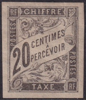 French Colonies 1884 Sc J8 Yt Taxe 8 Postage Due MH* Light Toning - Taxe