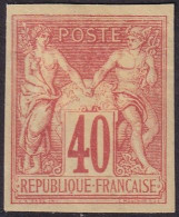 French Colonies 1877 Sc 27 Yt 27 MH* Heavy Hinge Paper Adhesion - Sage