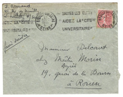 Timbre-  Enveloppe Timbre   - Cachet  Sauvez Les Elites  Aidez La Cite Universitaire Neuilly Sur Seine - Used Stamps