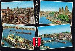 PAYS BAS - Amsterdam - Multivues -  Colorisé - Carte Postale - Amsterdam