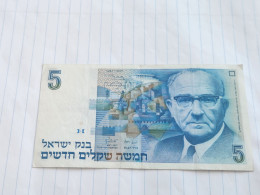 Israel-5 NEW SHEQEL-LEVI ESHKOL-(1987)(520)(LORINCZ/BRUNO)-(6625404864)-XXF-bank Note - Israele